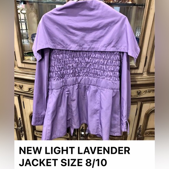 Lavender lilac new jacket size 10 adjustable with strings - Picture 2 of 2